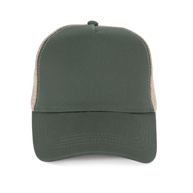 Gorra 5 Paneles Trucker ECORESPONSABLE Organic Khaki - COREX SPORT FITNESS