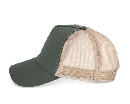 Gorra 5 Paneles Trucker ECORESPONSABLE Organic Khaki - COREX SPORT FITNESS