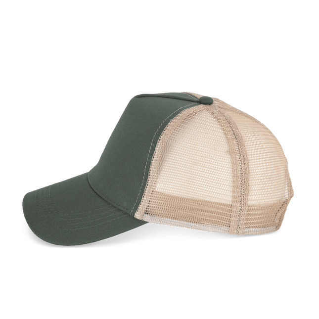 Gorra 5 Paneles Trucker ECORESPONSABLE Organic Khaki - COREX SPORT FITNESS