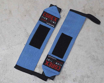 Muñequeras Elásticas Azul - COREX SPORT FITNESS