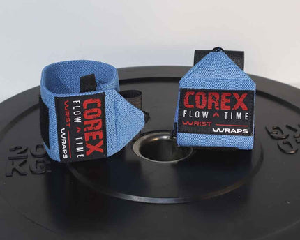 Muñequeras Elásticas Azul - COREX SPORT FITNESS