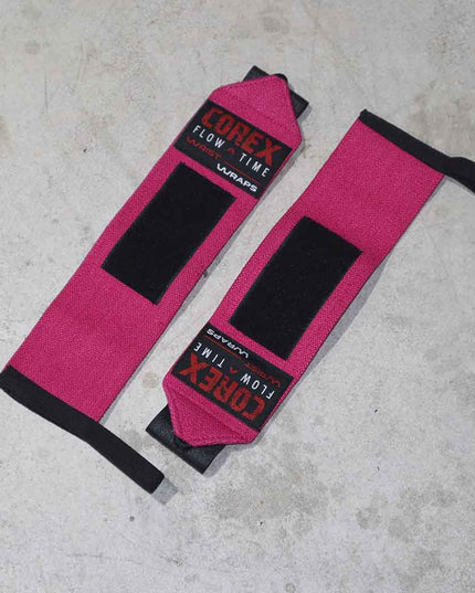 Muñequeras Elásticas Fucsia - COREX SPORT FITNESS