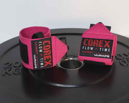 Muñequeras Elásticas Fucsia - COREX SPORT FITNESS