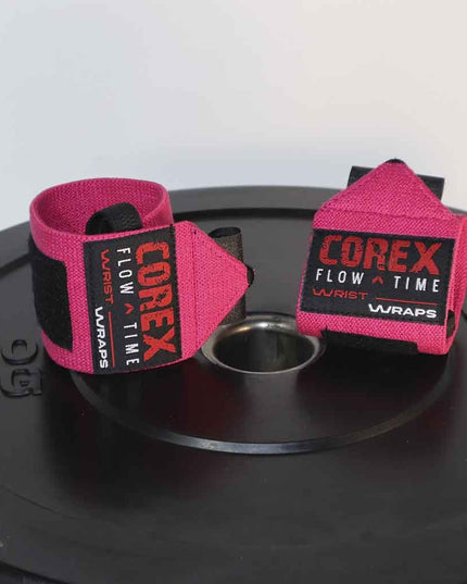 Muñequeras Elásticas Fucsia - COREX SPORT FITNESS
