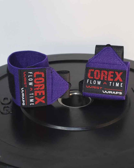 Muñequeras Elásticas Lila - COREX SPORT FITNESS