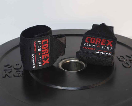 Muñequeras Elásticas Negro - COREX SPORT FITNESS