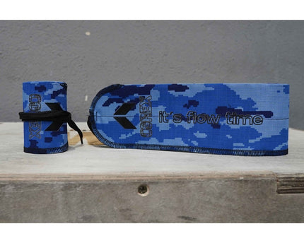 Muñequeras De Tela Pixelado Azul - COREX SPORT FITNESS