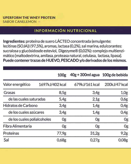The Whey Proteina Concentrada Uperform 1000 Grs. - COREX SPORT FITNESS